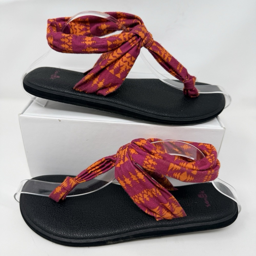Sanuk Yoga Sling Ella Women's‎ Flip Flops Size 7 Thong Yoga Mat Sandals 1018676